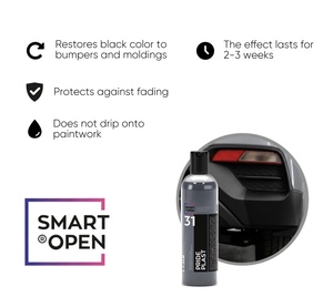 Restaurador de Plástico para Exteriores de Automóviles a Base de Agua SMART PRIDE PLAST 31, Lavado de Autos, Botella de 250 ml - Product Image 4