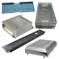 Découpe au laser, poinçonnage, pliage, soudage, châssis en tôle, acier au carbone, revêtement en poudre noire, logo personnalisé, OEM