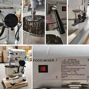 Amasadora Comercial de Acero Inoxidable de 5L-20L con Gancho Espiral, Control Digital y Velocidad Ajustable para Panadería, Restaurante, Repostería y Leche - Product Image 5