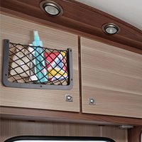 Organisateur de siège arrière pour véhicule et bateau en maille polyester renforcée avec poches pour petits accessoires comme téléphone et clés