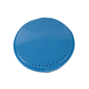 Cross-border round dental <b>case</b> with mirror, portable <b>retainer</b> storage box, denture tray <b>case</b>, orthodontic snap-on type - Product Image 5