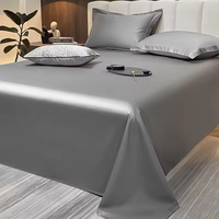 Ensemble de literie d'hôtel 4 pièces en gros – Drap plat, drap-housse et housse de couette blanches pour lit Queen/King
