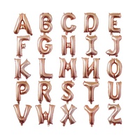 Ballon en aluminium en forme de lettre de l'alphabet de 40 pouces pour décoration et fournitures de fête, mariage, Saint-Valentin, Thanksgiving