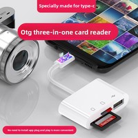 Type-C 3-en-1 lecteur de carte SD intelligent Dongle adaptateur multiport USB externe pour téléphone et tablette Micro Interface lit SD TF