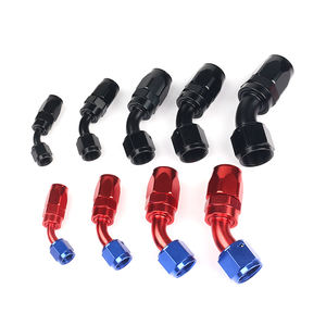 AN4 AN6 AN8 AN10 AN12AN16ストレート45度90度180度アルミニウムスイベルホースエンドANゴムホース用継手 - Product Image 3