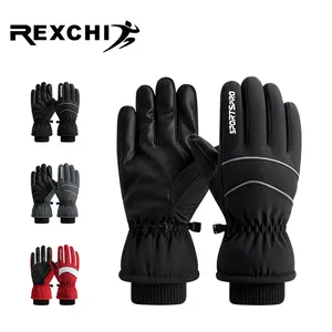 SK39 Outdoor Sports Winter Verdicken Beheizter Ski Touchscreen Wasserdichte Handschuhe Herren Motorrad Wasserdichte kalte Handschuhe Spalt leder