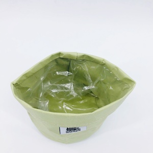 North European Reuse Bread Baskets <strong>Large</strong> Capacity Washable Kraft Paper Storage Bags Green Plant Creative Personality <strong>Flowerpot</strong> - Product Image 5