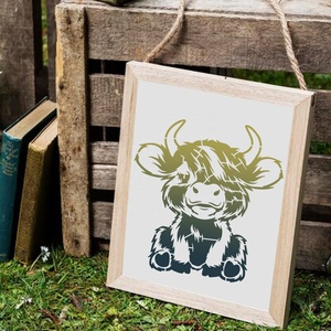 Farmhouse Cow <strong>Stencils</strong> for Painting Wood A4 Farm Highland Cow <strong>Paint</strong> <strong>Stencils</strong> for Painting on Wood Burning Art Craft <strong>Wall</strong> - Product Image 6