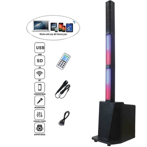 2000W 10 "hoạt động loa siêu trầm âm thanh chuyên nghiệp karaoke cột DJ âm thanh hộp pa Hệ thống loa với BT FM Đảng LED bocina mệnh - Product Image 2