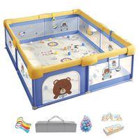 Usine fabrication supérieure Oxford tissu garçon fille intérieur bébé protection tissu parc dessin animé ours