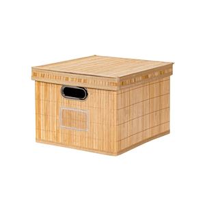 Durabilidad y ahorro de espacio cesta de almacenamiento plegable de bambú natural decoración orgánica del hogar con jacinto de agua al por mayor - Product Image 3