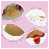 Inserts rehausseurs de poitrine OEM invisibles en forme de boulette, coussinets de soutien-gorge adhésifs double face en éponge pour bikini, robe de soirée et robe