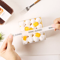 Boîte à dessert tiramisu, contenants carrés en plastique, gobelet à mousse, gâteau en cube, recyclable pour cadeau