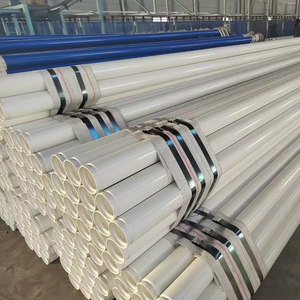 Tuyau en acier finement revêtu de plastique à l'extérieur avec une structure robuste pour les barrières de sécurité et les travaux de construction - Product Image 1