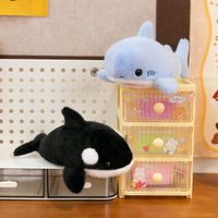 Vente en gros de jouets en peluche d'animaux de mer mignons, poupées molles de requin, baleine et dauphin, peluches personnalisées, jouets en peluche en PP coton