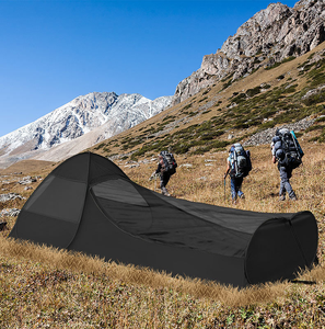 Sac de couchage moustiquaire adulte à ouverture rapide en 2 secondes, type hybride automatique, 3 saisons, super long, été, polyester, portable, extérieur - Product Image 3