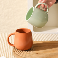 Mug à café en céramique de couleur unie, style nordique moderne, avec logo et couleur personnalisés, multicolores, passe au lave-vaisselle, idéal pour la maison, le bureau ou comme cadeau.