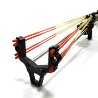 Lance-pierre de Chasse et de Tir Extérieur Télescopique en Acier Inoxydable avec Élastique Puissant de Haute Précision