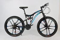 Vélo de montagne tout suspendu 26 pouces 21 vitesses, roues à 10 rayons en alliage et freins à disque doubles, vélo tout-terrain pour adultes