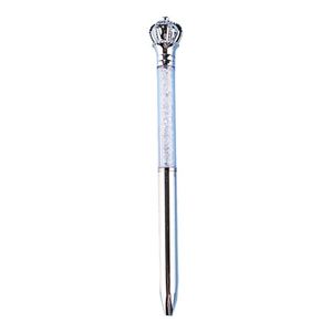 Crown Top Glitter Quicksand Twist Metal <b>Ballpoint</b> <b>Pen</b>, Bling Floating Sequins Decorative <b>Pen</b> Custom Logo for Girls Student Gift - Product Image 6