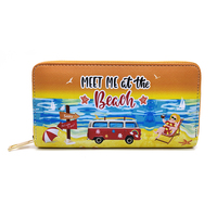 Logo kustom dicetak Pu kulit Mini wanita gadis hadiah perjalanan Jepang Souvenir dompet koin Jepang dompet koin