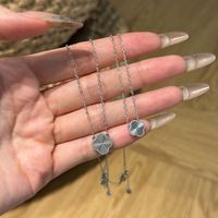 Kalung Liontin Dylam Model Terbaru Berbahan Perak 925 Lapis Rhodium dan Emas 14K 18K dengan Rantai Model Bunga Semanggi Berdaun Empat