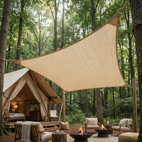 Voile d'ombrage triangulaire en maille tissée HDPE robuste pour patio, jardin, auvent extérieur et couverture d'ombrage résidentielle