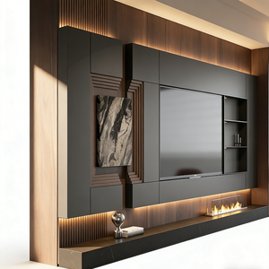 <span class=keywords><strong>Mobile</strong></span> <span class=keywords><strong>TV</strong></span> in Legno Massello di Noce Nero Nordamericano, Design Moderno e Semplice, <span class=keywords><strong>Arredamento</strong></span> Personalizzato BALOM per Soggiorno - Product Image 6