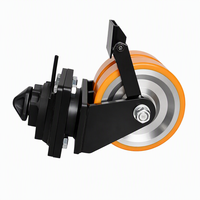 Roue de conteneur robuste avec verrouillage par torsion, roue en acier massif, frein latéral, personnalisable OEM/ODM, pour conteneur ISO