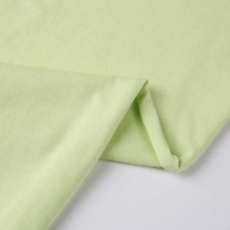 Softly touch customized color solid 100% cotton jersey knit fabric for clothes material t-shirt