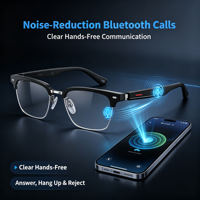 Lunettes de traduction intelligentes E13 avec assistant vocal, contrôle tactile, charge magnétique, batterie 85 mAh, étanches IPX-6, appels sans fil