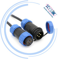Connecteur étanche IP68 WEIPU série SP21, connecteur mâle/femelle 4 broches SP2110/S4, SP2111/P4, câble en ligne