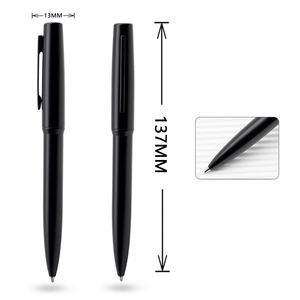 Full Matte Black Minimalist Twist Metal Ballpoint Pen All Black Integrated Clip Slim Executive Pen Custom Logo for Business Hote - Product Image 6