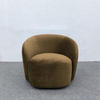 Ensemble de canapés modulaires contemporains de style américain, fauteuils d'appoint de luxe pivotants en velours éponge, pour salon et hôtel, avec structure en bois