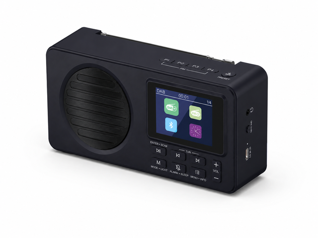 Multifunction Portable Speaker DAB+ Radio with LCD Display FM Digital Radio USB Charging for Travel and Outdoor Use