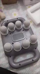 8-Head sıvı kristal fasya tabancası sıcak Compress s masaj derin perküsyon masaj tüm vücut kasları rahatlatıcı bel sırt kasları - Product Image 5