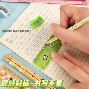 Cartoon Pencil <b>Set</b> Student <b>Stationery</b> Ruler 5 Piece <b>Set</b> Children Drawing Supplies Kindergarten Gift - Product Image 2