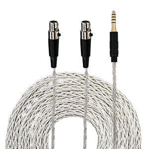 Fit Meze casque équilibré 4.4 MM prise mâle à double Mini XLR femelle câble d'écouteur 6N argenté 8 cœurs tressés 44 brins chacun - Product Image 1