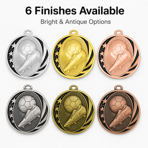 Medallas de Fútbol Personalizadas OEM en 3D, Premios al Ganador, Oro, Plata, Bronce, Medallas de Metal con Logotipo Grabado Personalizado, Insignia de Honor Deportiva - Product Image 3