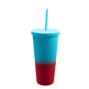 Hot Sale Bpa-Free Corn 16 Oz 450Ml Portable Sippy Cup Studded Pineapple Tumbler With Lid And Straw