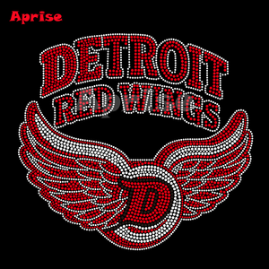 Motivo de Diamantes de Imitación Personalizado de los Equipos de Detroit, Adorno de Diamantes de Imitación para Pistola de Calor, Diseño de Diamantes de Imitación de los Red Wings para Planchar - Product Image 4