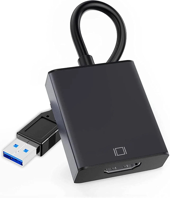 USB 3.0 to HD MI Adapter, USB 3.0/2.0 to Audio Video Adapter, HD 1080P Video Graphics Cable Converter for PC Laptop HDTV TV