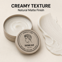 Argile coiffante personnalisée avec logo 100g – Pâte texturisante malléable, tenue moyenne à forte, brillance naturelle pour un volume décontracté