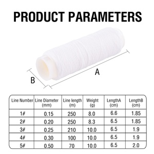 Fil de pêche monofilament en nylon flottant Luya 250m, accessoires de pêche élastiques, vente en gros transfrontalière - Product Image 4