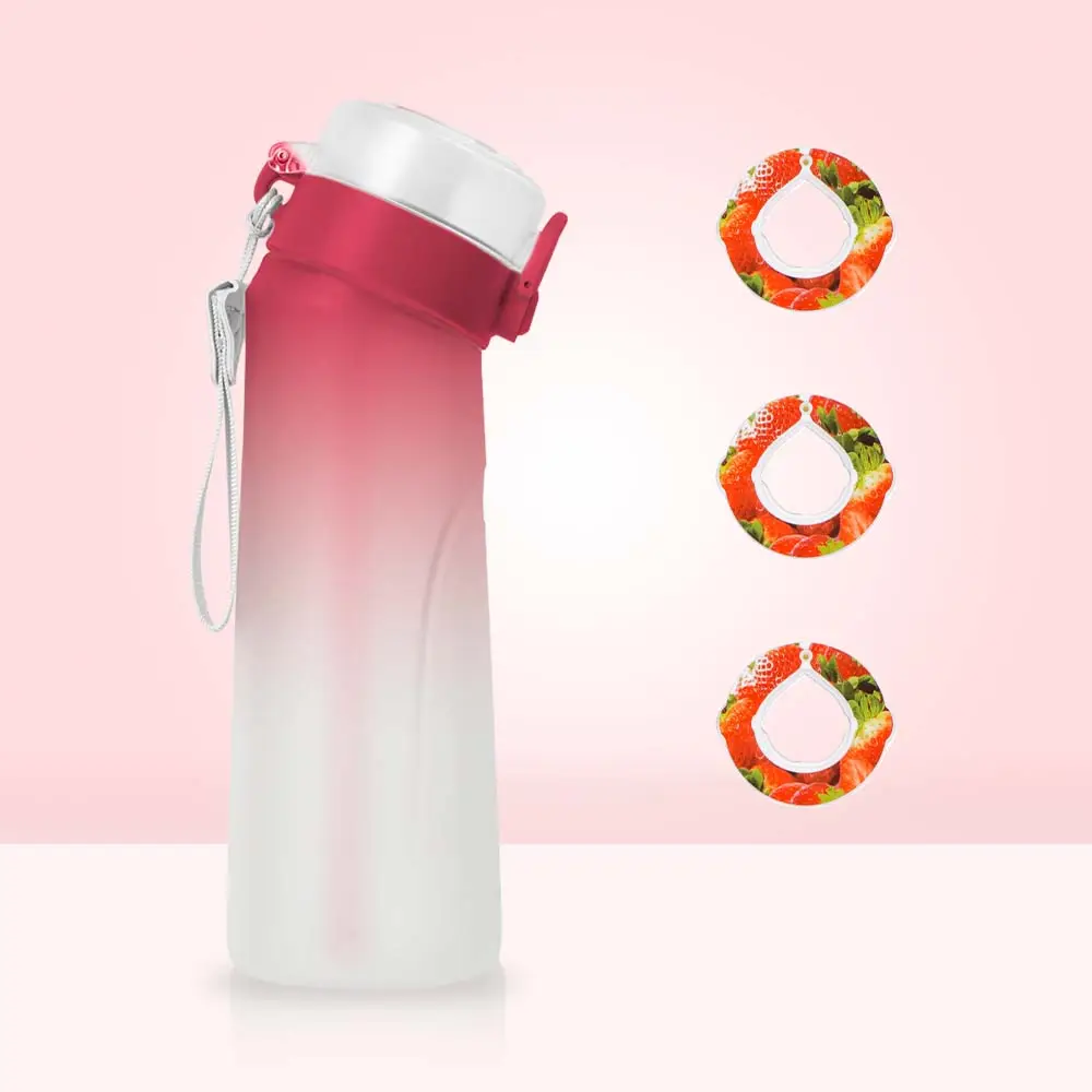 Leakproof Flip Lid Cap Carry Strap BPA Free Tritan 750mL Flavouring Water Bottle With Scented Pods