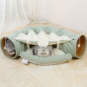 Produtos para Animais de Estimação Túnel de Dormir Multifuncional Interno Macio e Respirável para Gatos com Removível - Product Image 2