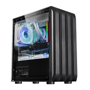 Funda de ordenador para juegos ATX, Panel lateral de vidrio templado casero, mesa de <span class=keywords><strong>PC</strong></span>, escritorio RGB ATX, baja cantidad mínima de pedido de fábrica - Product Image 1