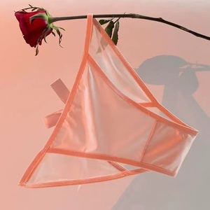 Tanga de Algodón Sexy para Mujer, Cintura Alta, Talle Medio, Encaje Transparente, Talla Grande, Satén Fino, Transpirable, Ecológico, de Secado Rápido - Product Image 5