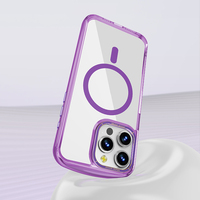 Coque de téléphone portable de haute qualité en TPU transparent et acrylique pour iPhone 15 Pro Max
