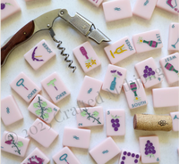 Ensemble de Mahjong Américain de Luxe Style Champagne, 160/166 Tuiles en Acrylique, Jeu de Société pour Fêtes, Divertissement Familial, Cadeau